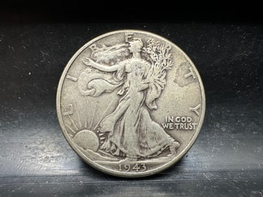 1943 Walking Liberty Silver Half Dollar - 90% Silver