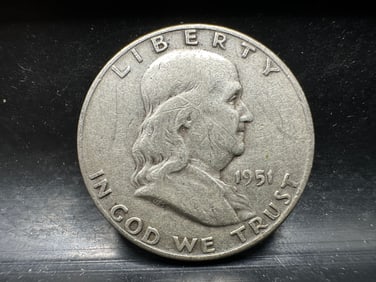 1951-D Franklin Silver Half Dollar - 90% Silver