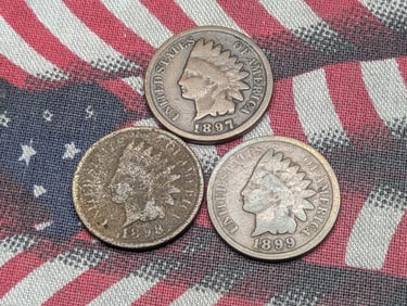 1897, 1898, 1899 Indian Head Cents