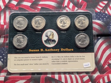 1979-P,D,S & 1980-P,D,S Susan B. Anthony Dollars - Complete Year Sets! - (6 Coins)