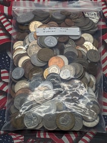 4 Pounds Mixed Foreign Coins.