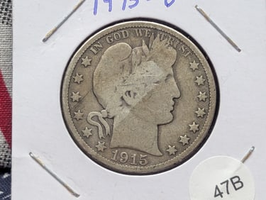 1915-D Barber Half Dollar