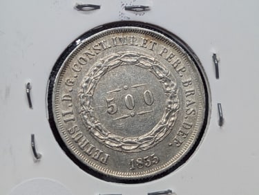 1855 "BRAZIL" 500 REIS (Rare)