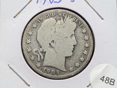 1905-S Barber Half Dollar