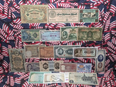 20 Pieces Better Foreign Notes. Some Rare.