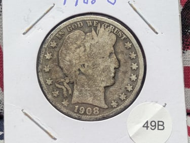 1908-O Barber Half Dollar