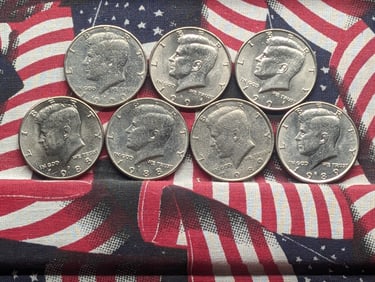(7) Kennedy Half Dollars 1988 P&D, 1989 P&D, 1990 P, & 1991 P&D