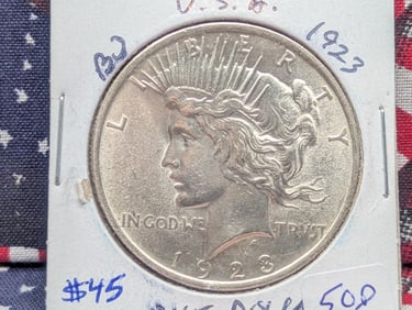 1923 Silver Peace Dollar - 90% Silver
