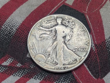1942, WWII Era, 90% Silver, Liberty Half Dollar, 83 Years Old!