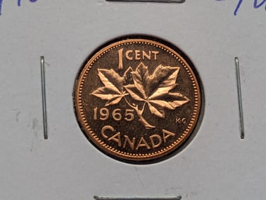 1965 Canadian One Cent BU