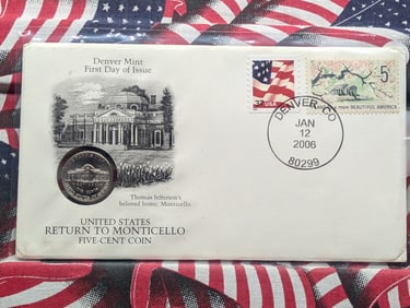 2006-D Jefferson Nickel Return to Monticello w/First Day of Issue Cachet