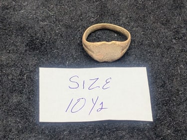 Size 10 1/2 Pirate Era Bronze Ring, Very Rare, Over 300 Years Old!