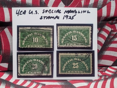 (4) Rare 1925 U.S. Special Handling Stamps