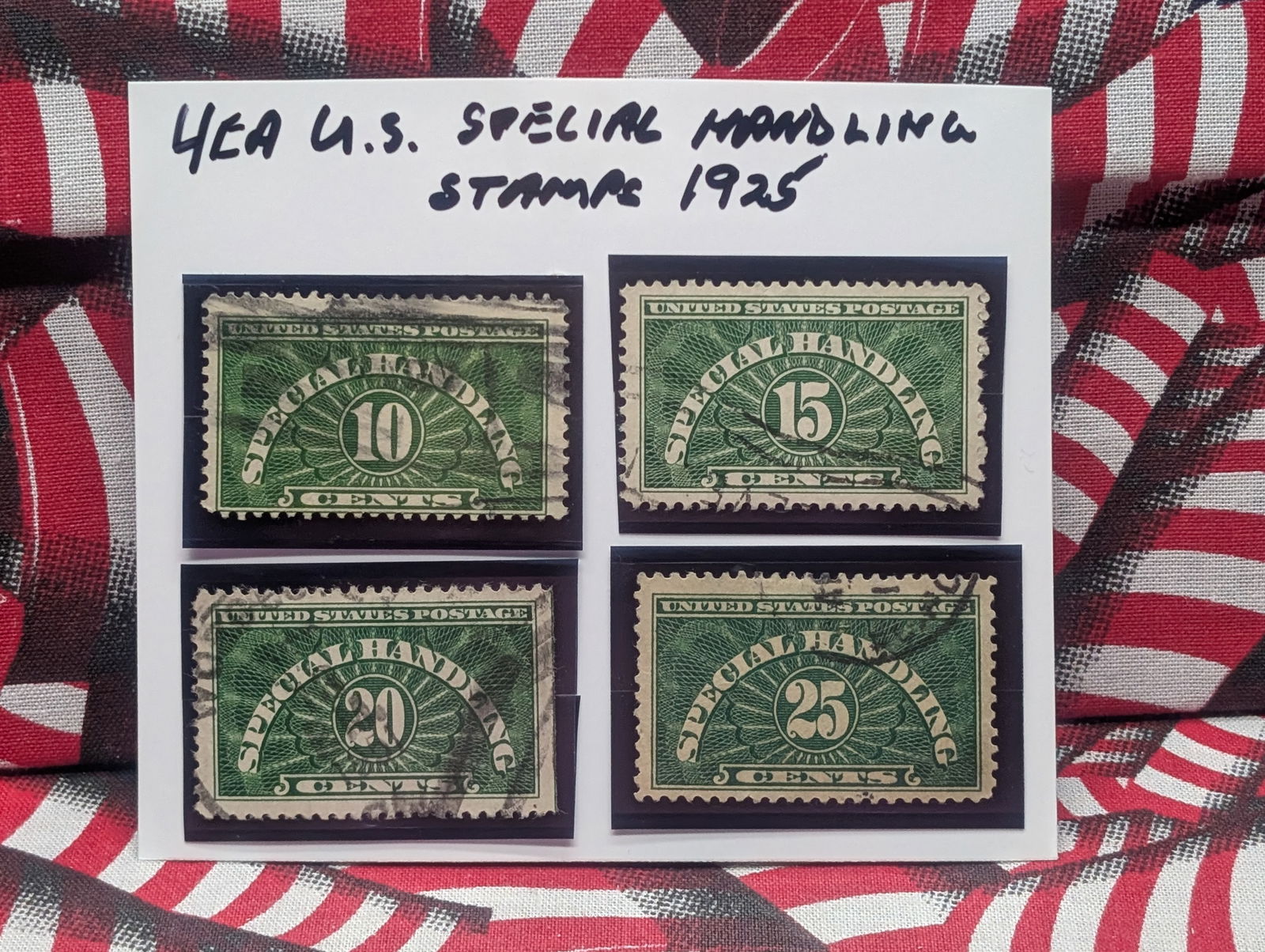 (4) Rare 1925 U.S. Special Handling Stamps (1 of 3)