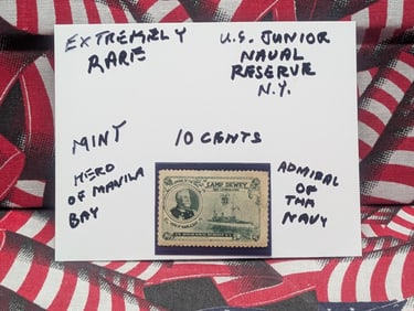 Extremely Rare U.S. Junior Naval Reserve Hero of Manila Bay Ten Cent Stamp