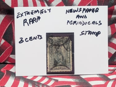 Extremely Rare U.S. Newspaper & Periodicals Three Cent Stamp