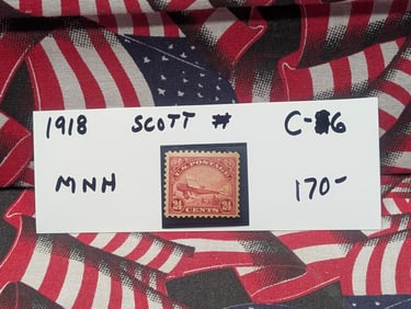 1918 U.S. Airmail Stamp - Mint NH - Scott # C-6