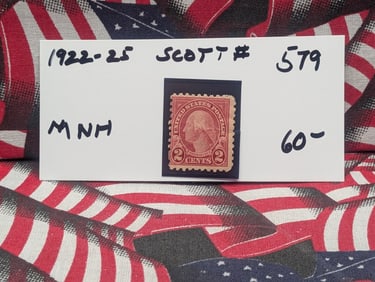 1922-1925 U.S. Two Cent George Washington Stamp - Mint NH - Scott # 579