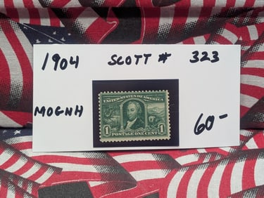 1904 U.S. One Cent Robert Livingston - MOGNH - Scott # 323