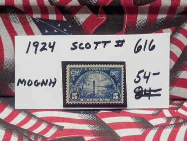 1924 U.S. Five Cent Huguenot-Walloon Tercentennial Stamp - MOGNH - Scott # 616