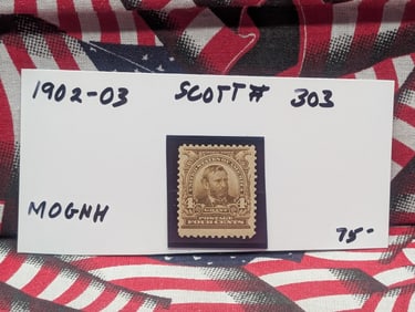 1902-1903 U.S. Four Cent Ulysses S. Grant Postage Stamp - MOGNH - Scott # 303