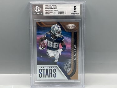 2022 Panini Certified Ceedee Lamb Certified Stars Mirror Bronze #226/249 BGS Mint 9