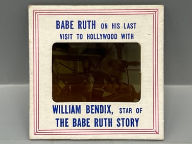 1940s Ansco Babe Ruth In The Babe Ruth Story With William Bendix Promotional Slide