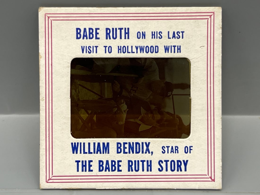 1940s Ansco Babe Ruth In The Babe Ruth Story With William Bendix Promotional Slide (1 of 3)