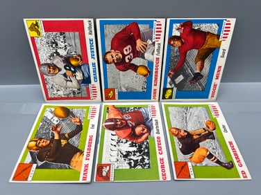 Lot of (6) 1955 Topps All American Football - Varying Conditions