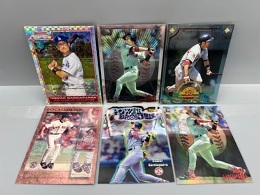 Lot of (6) Nomar Garciaparra Insert, Refractor, & Numbered Baseball Cards - Varying Conditions
