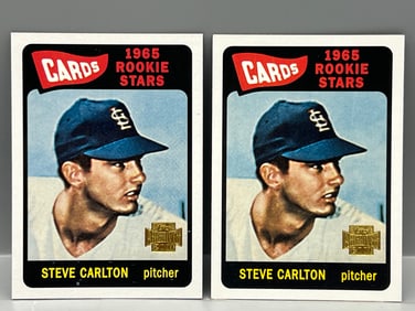 Lot of (2) 2001 Topps Archives Steve Carlton Reprint RCs #477