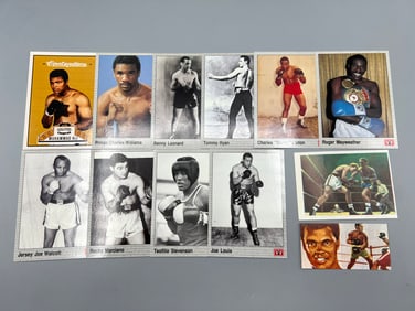 Lot of (12) Assorted Boxing Trading Cards W/ Muhammad Ali