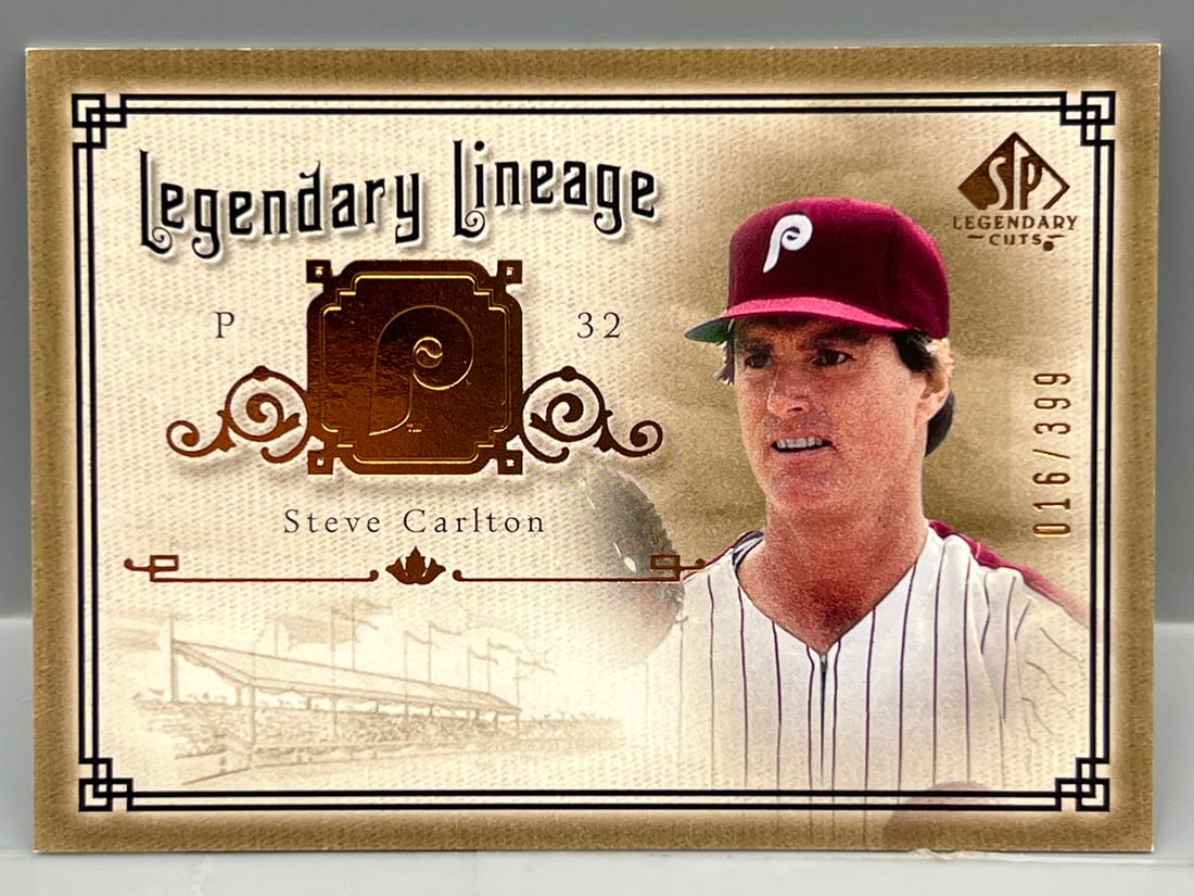 2005 Upper Deck SP Legendary Cuts Steve Carlton Legendary Lineage #/399: 2005 Upper Deck SP Legendary Cuts Steve Carlton Legendary Lineage #/399