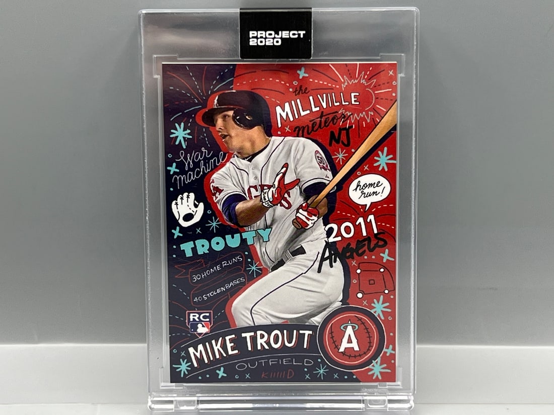 2020 Topps Project 2020 Mike Trout Esymal Art #142 - Sealed From Topps (1 of 2)