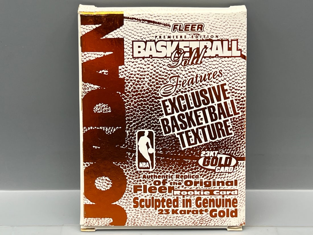 1998 Bleachers Michael Jordan Limited Edition 1986 Fleer RC 23kt Gold Foil Embossed Replica #/5,000 (1 of 4)