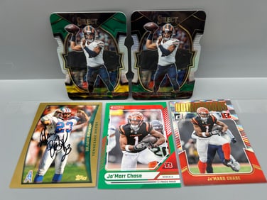 Lot of (5) Assorted Football Cards - Auto, Inserts, Stars