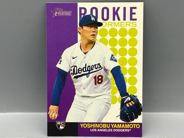 2024 Topps Heritage Yoshinobu Yamamoto Rookie Performers #RP-12 RC Insert - World Series MVP