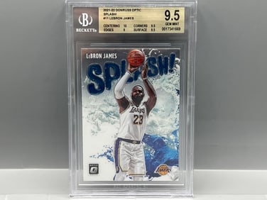 2021-22 Panini Donruss Optic LeBron James Splash #11 BGS Gem Mint 9.5