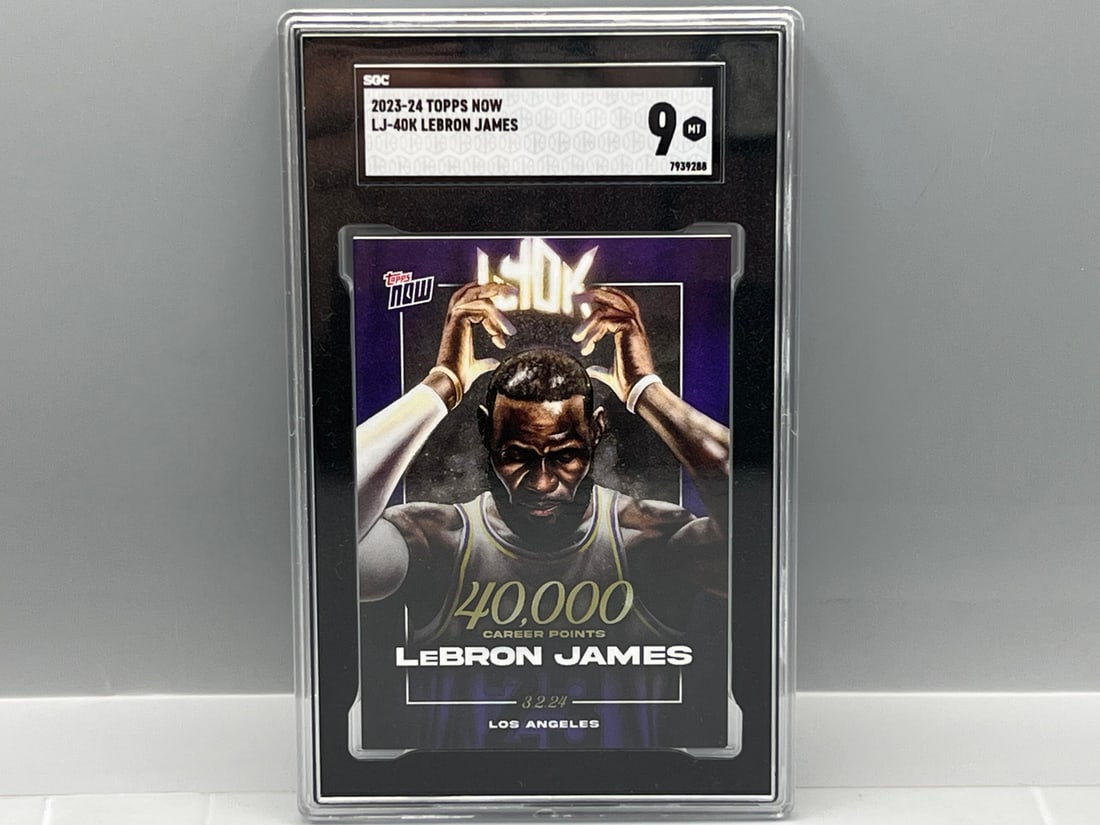 2023-24 Topps Now LeBron James 40K Career Points #LJ-40K SGC Mint 9 (1 of 2)