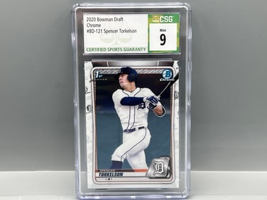 2020 Bowman Draft Spencer Torkelson 1st Bowman Chrome RC #BD-121 CSG Mint 9