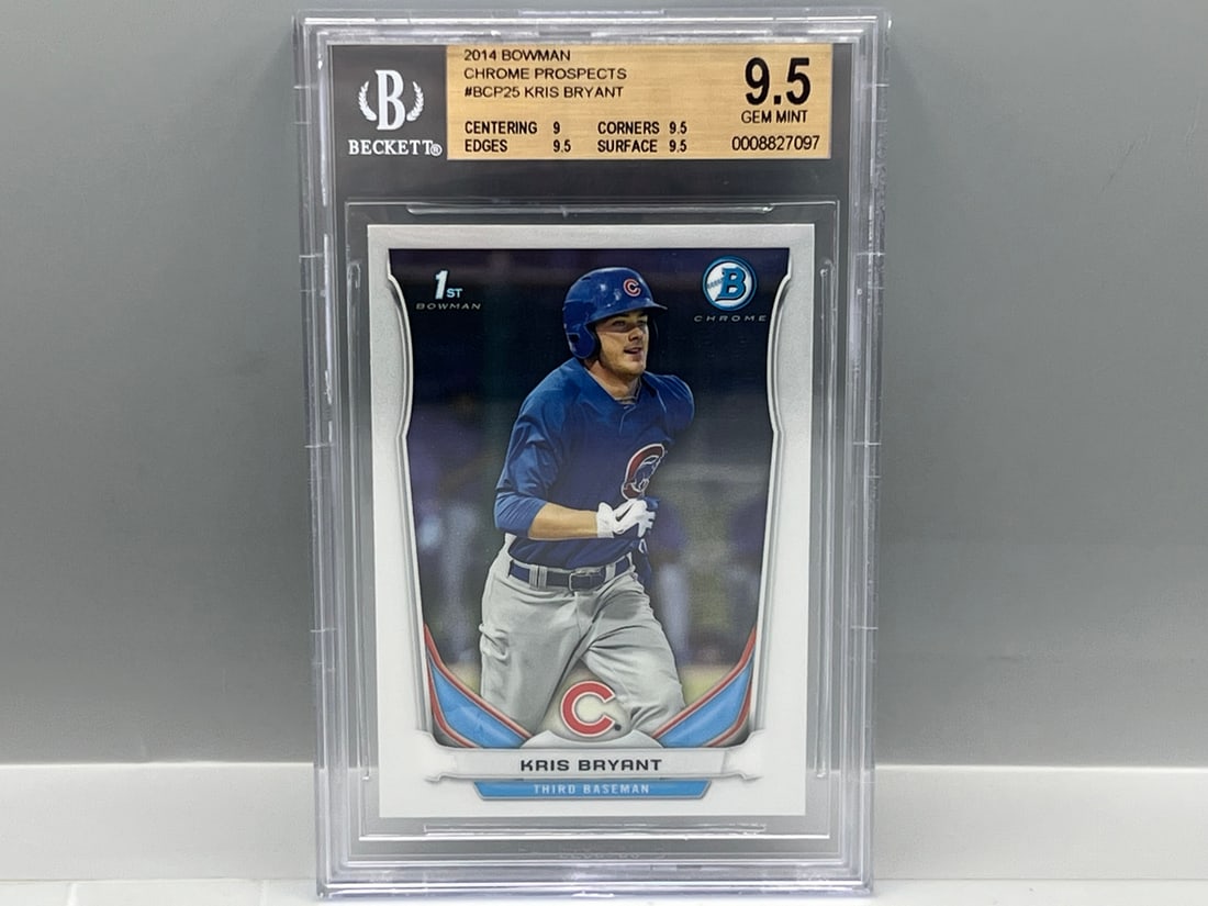 2014 Bowman Kris Bryant 1st Bowman Chrome Prospects RC #BCP25 BGS Gem Mint 9.5 (1 of 2)