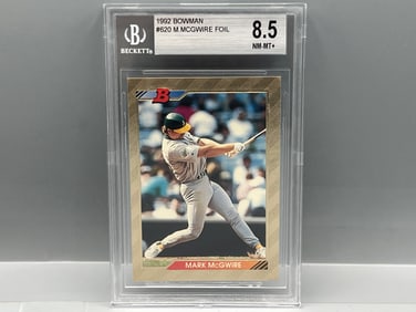 1992 Bowman Mark McGwire Foil #620 BGS NM-MT+ 8.5