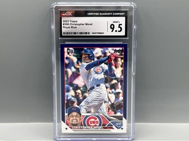 2023 Topps Christopher Morel Royal Blue RC #308 CSG Mint+ 9.5