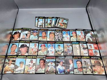 Lot of (50) 1971 Topps Baseball - LOW GRADE