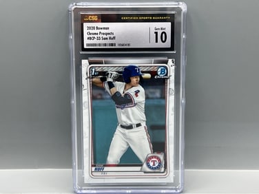 2020 Bowman Sam Huff 1st Bowman Chrome Prospects RC #BCP-33 CSG Gem Mint 10