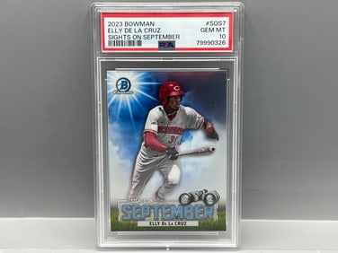 2023 Bowman Elly De La Cruz Sights On September #SOS7 PSA Gem Mint 10