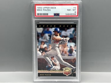 1993 Upper Deck Mike Piazza Prospect/RC #2 PSA NM-MT 8