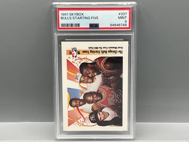 1991 Skybox Michael Jordan Bulls Starting Five #337 PSA Mint 9