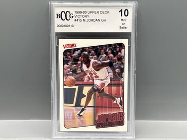 1999-00 Upper Deck Victory Michael Jordan Greatest Hits #415 BCCG Mint Or Better 10