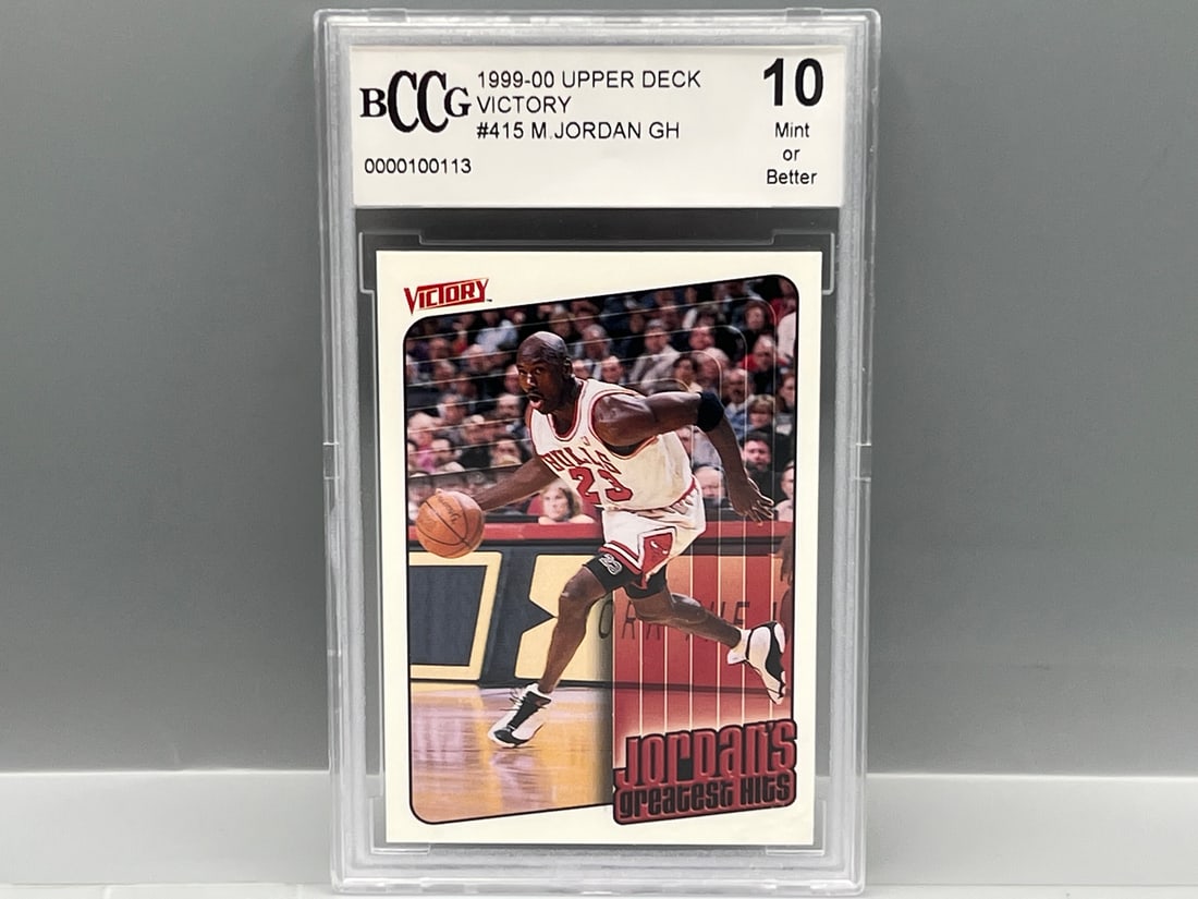 1999-00 Upper Deck Victory Michael Jordan Greatest Hits #415 BCCG Mint Or Better 10 (1 of 2)